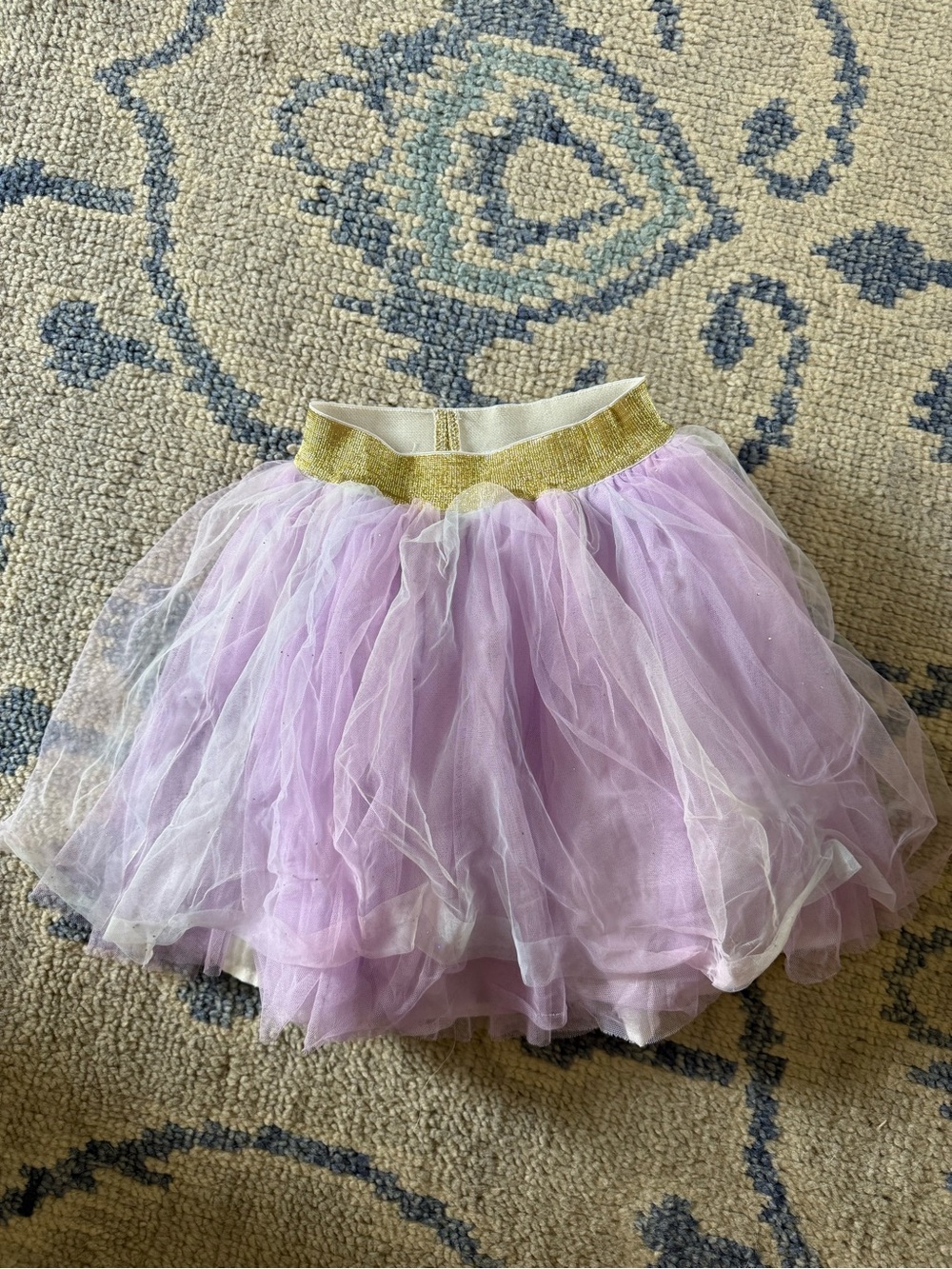 Lola + The Boys Lilac Tulle Skirt with Gold Waistband